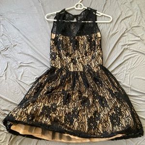 Black lace cocktail dress